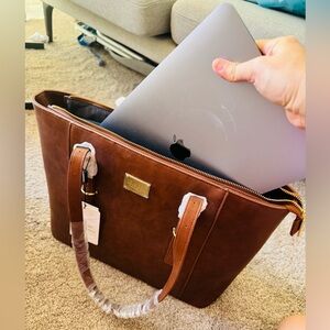 NEW!!! Brown Leather Tote Bag